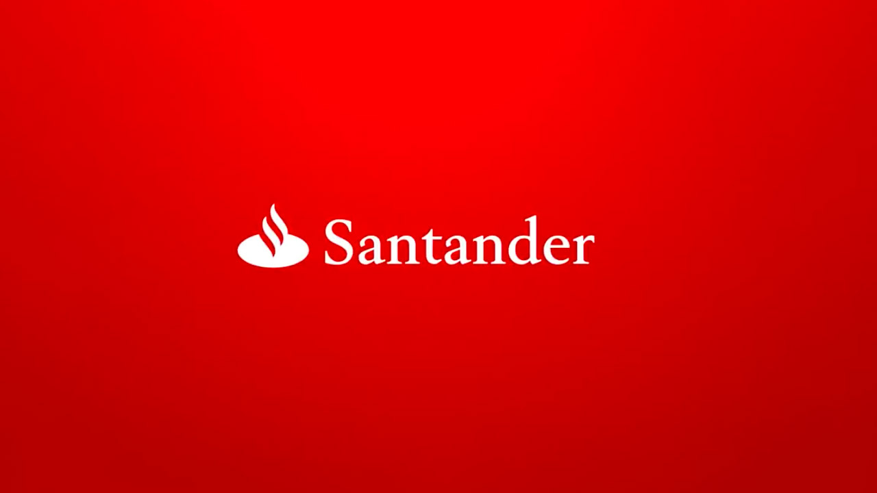 Fachada corporativa do Banco Santander e soluções de financiamento Santander