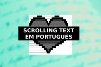 Scrolling text em português para copiar