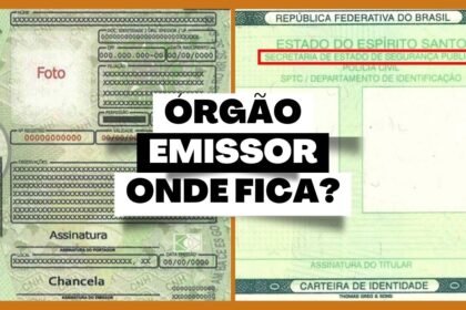 Onde fica o órgão emissor no RG e CNH