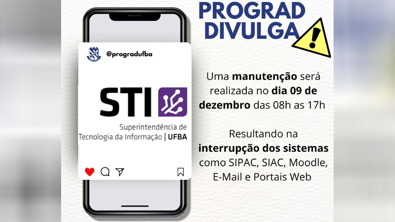 UFBA anuncia interrupção de internet e serviços neste sábado para manutenção da rede