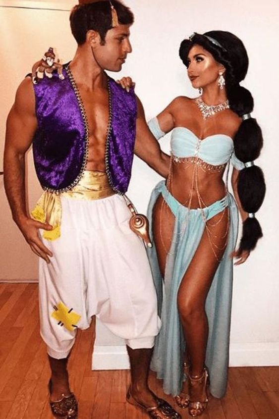 Fantasias de Carnaval para Casal - Criativas - Jasmine and Aladdin