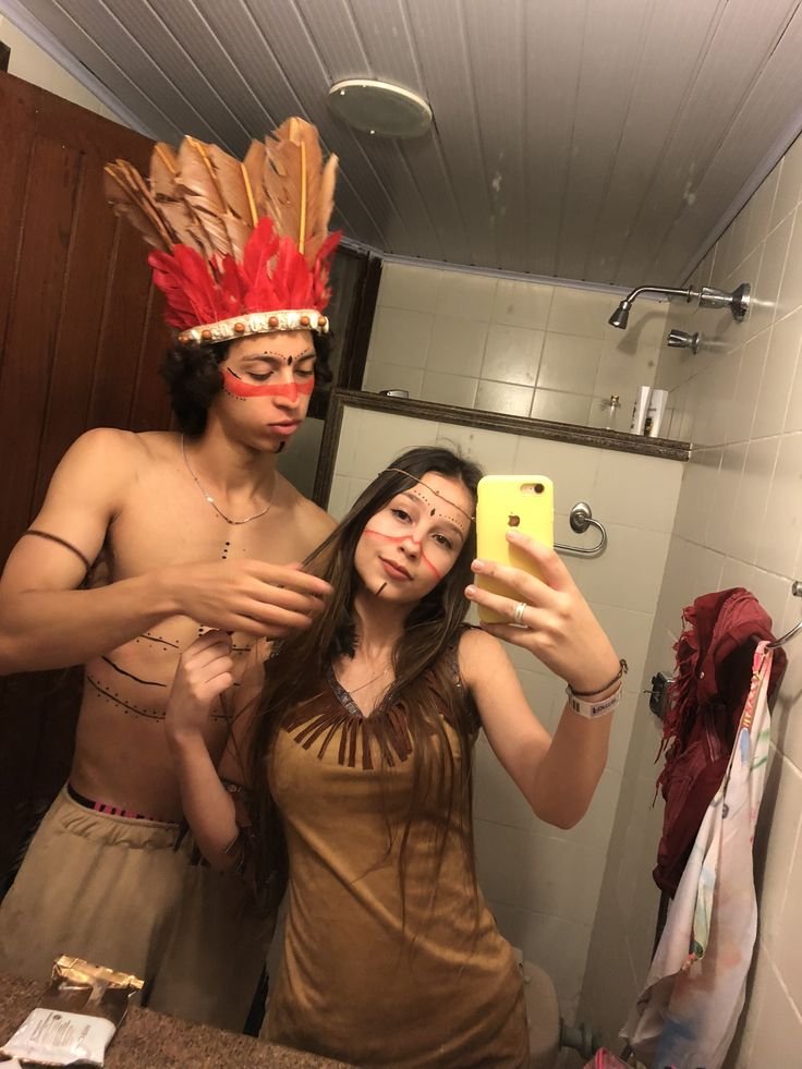 Fantasias de Carnaval para Casal - Românticas - Indígenas