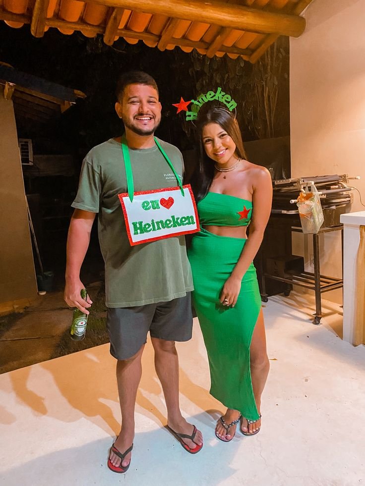 Fantasias de Carnaval para Casal sobre Cerveja - Eu Amo Heineken
