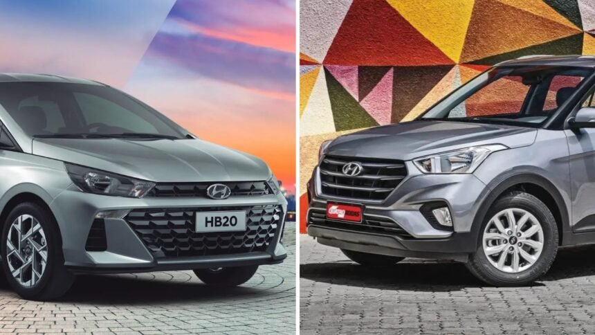Hyundai faz dobradinha com HB20 e Creta na primeira quinzena de 2024