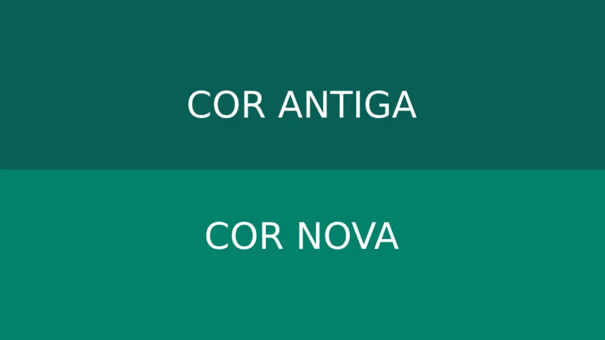 whatsapp mudou de cor