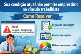 Erro 'sua condição atual não permite empréstimo no vínculo trabalhista': como resolver