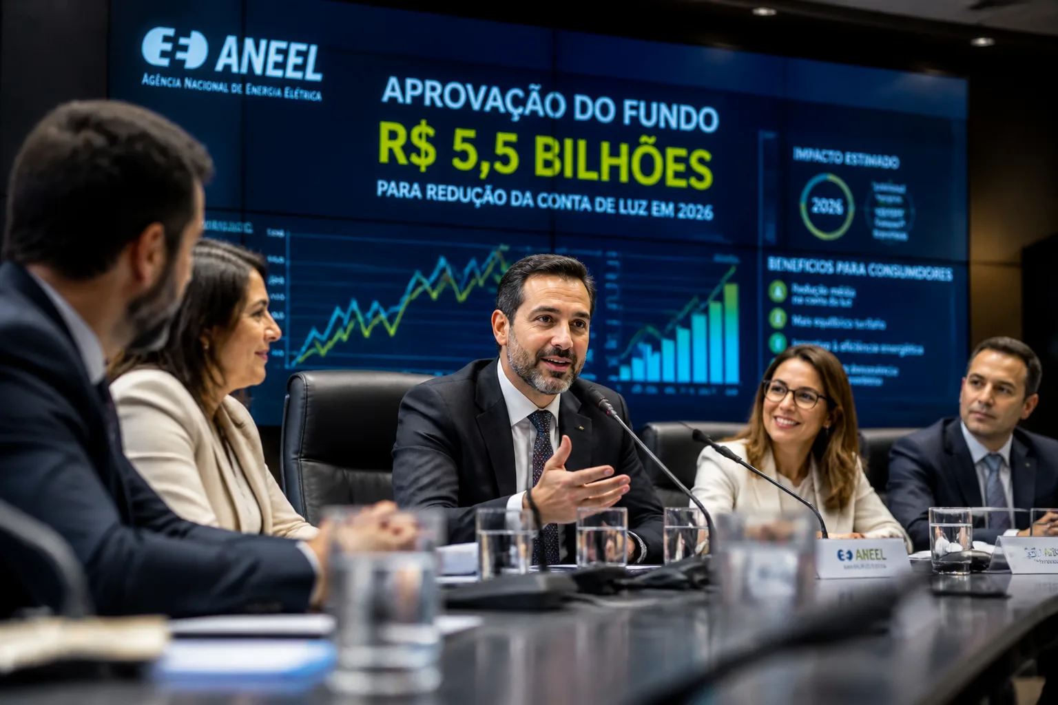 Aneel aprova R$ 5,5 bilhões para reduzir conta de luz em 2026