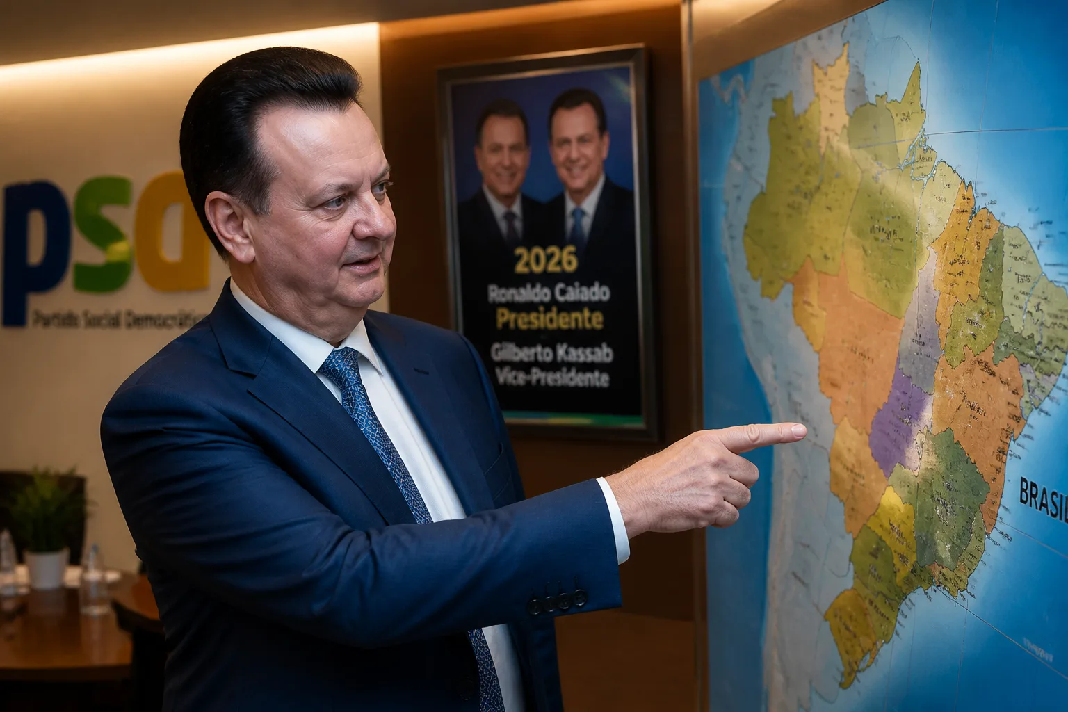 Kassab se coloca à disposição para ser vice de Caiado nas eleições