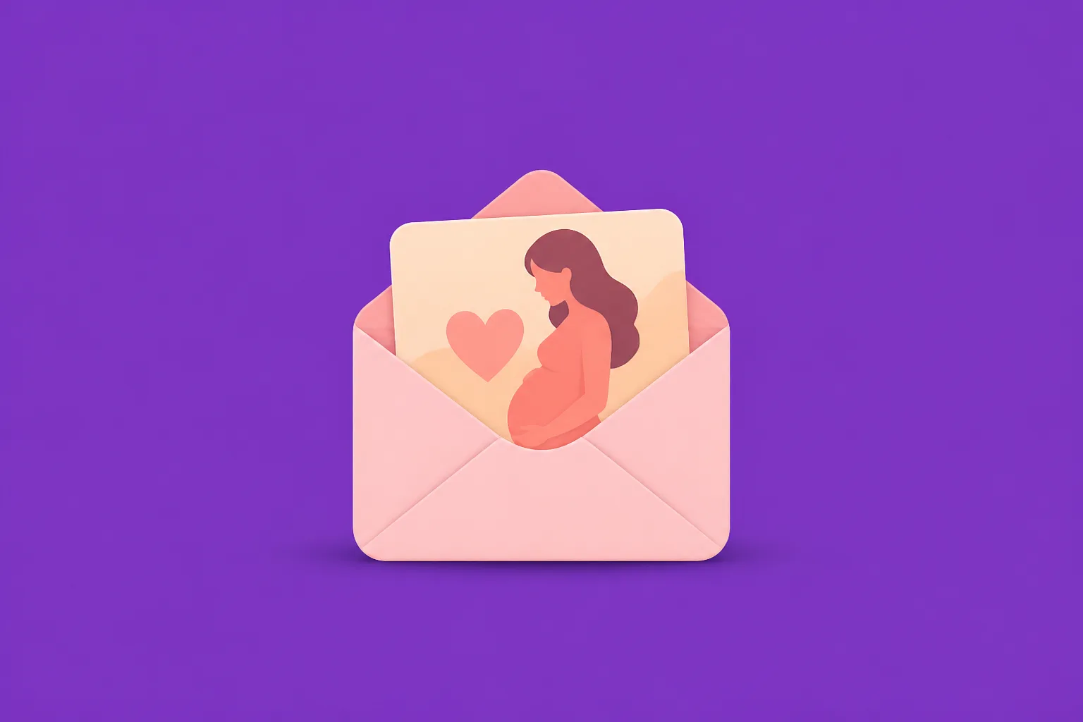 Ilustração minimalista sobre Mensagens de apoio para gestantes
