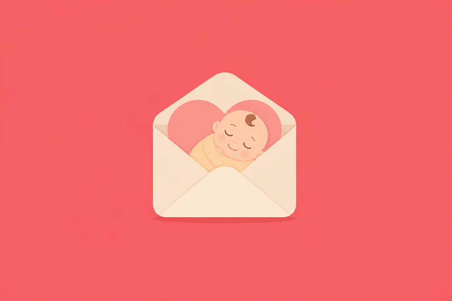 Ilustração minimalista sobre Mensagens de boas vindas a um bebê