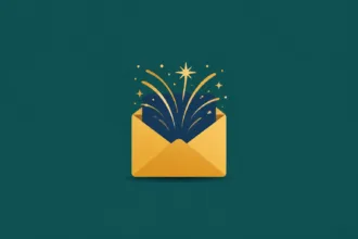 Ilustração minimalista sobre Mensagens de feliz ano novo