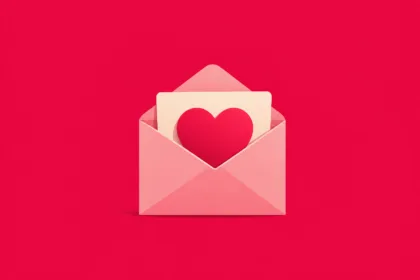 Ilustração minimalista sobre Mensagens emocionantes para cartas de amor