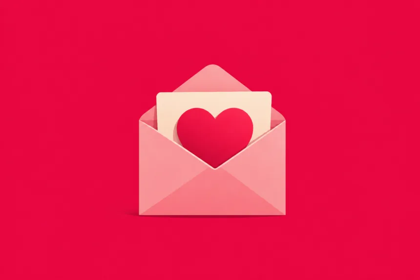 Ilustração minimalista sobre Mensagens emocionantes para cartas de amor