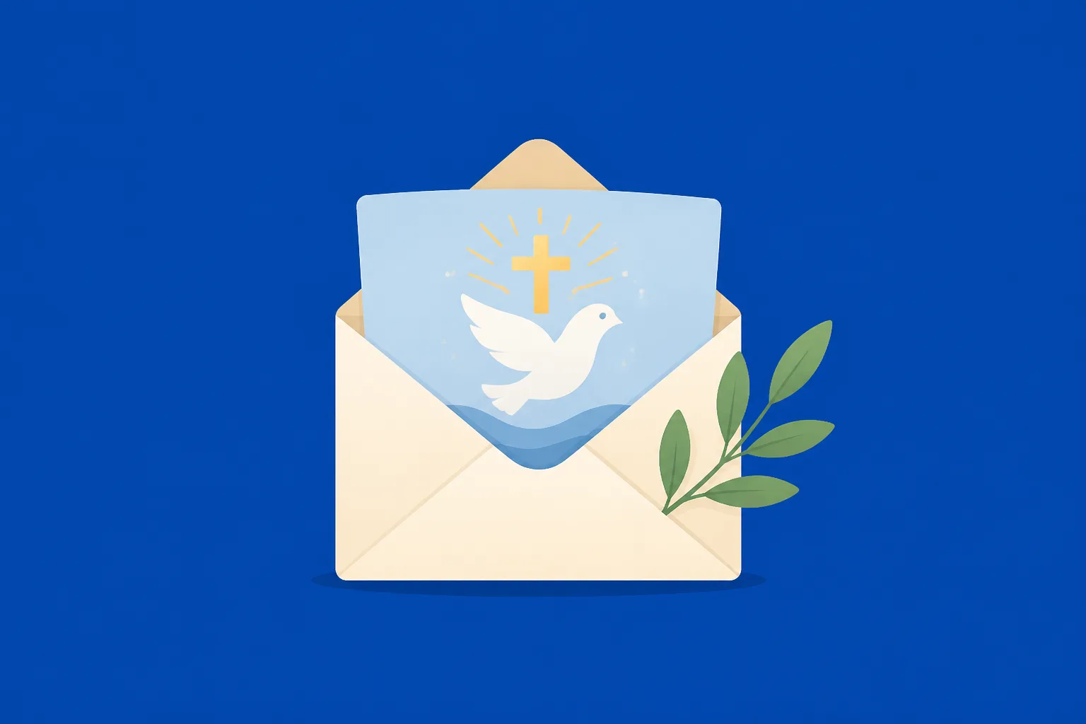Ilustração minimalista sobre Mensagens para batismo e celebrações religiosas