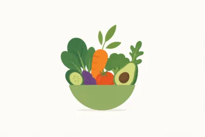 Ilustração minimalista sobre Nomes para restaurantes veganos e vegetarianos