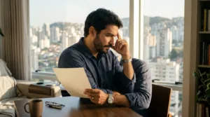 Investidor brasileiro avaliando contratos e estratégias de rentabilidade real contra a inflação