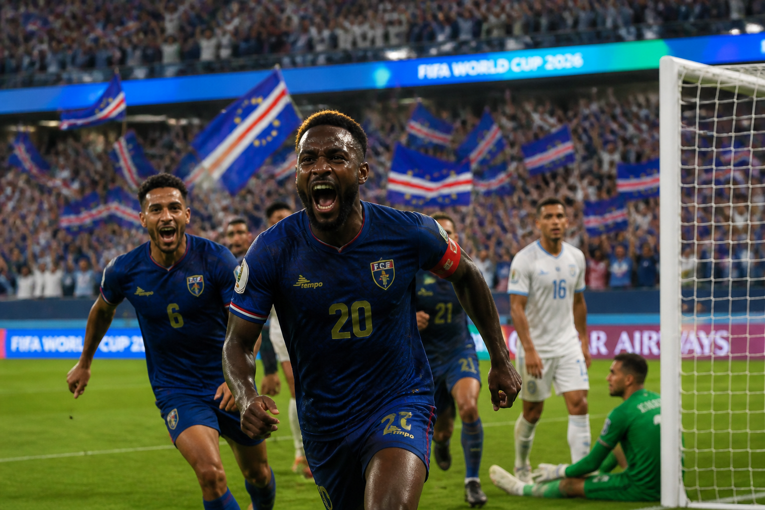 Cabo Verde empata com Uruguai e marca primeiro gol em Copas