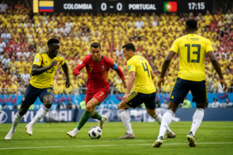Colômbia e Portugal empatam em jogo histórico na Copa do Mundo