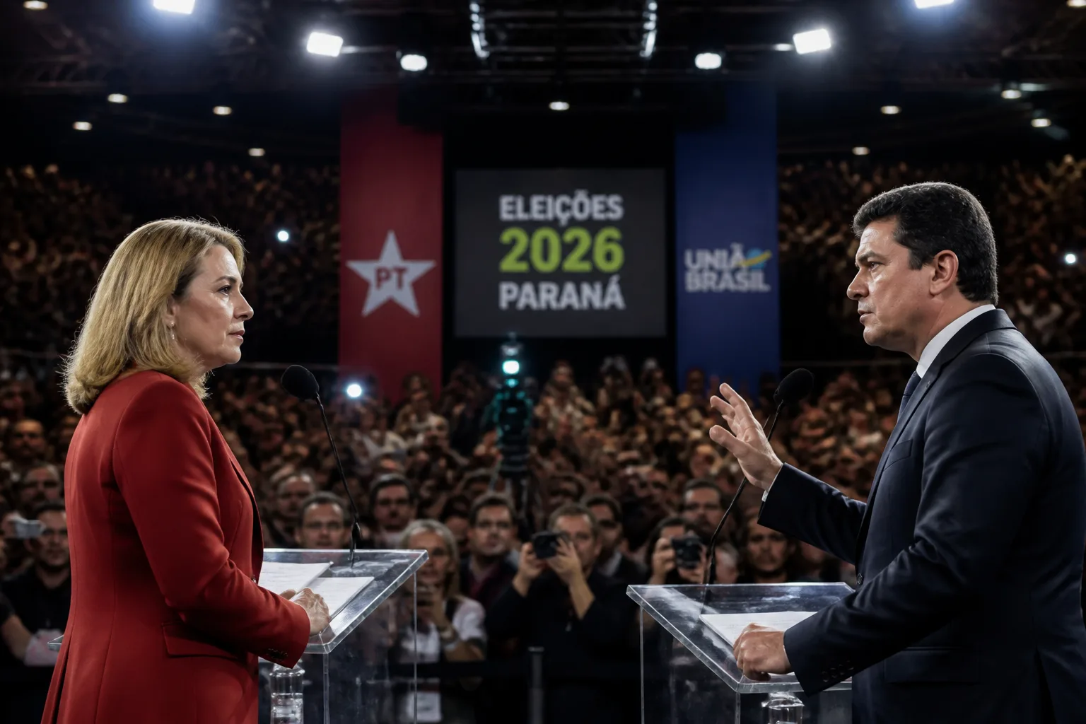 Conflito entre Gleisi Hoffmann e Sergio Moro marca pré-campanha no Paraná