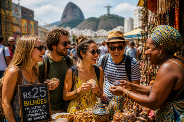 Gastos de turistas estrangeiros no Brasil alcançam R$ 25 bilhões