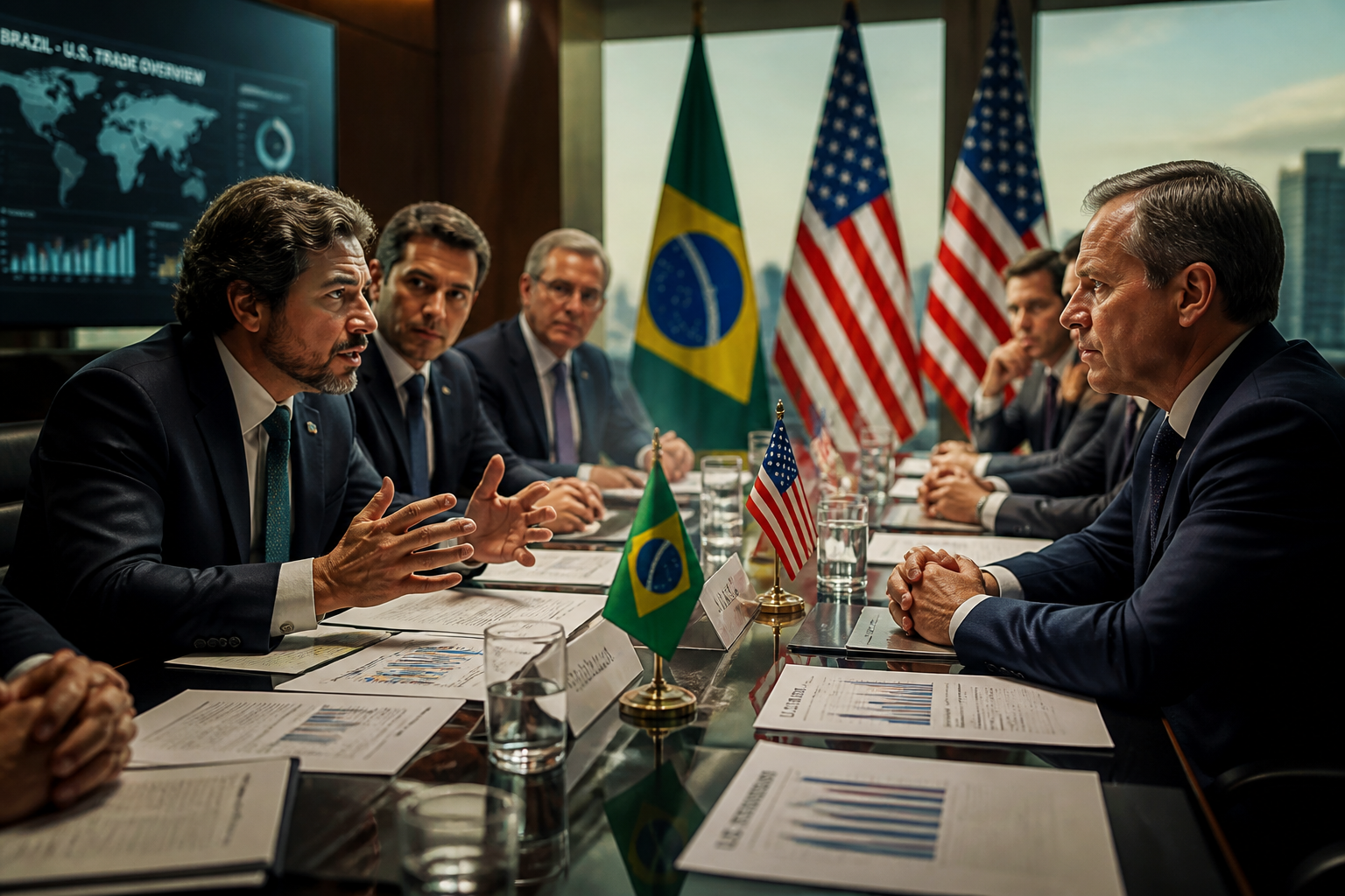 Governo brasileiro negocia para barrar tarifa de 25% dos EUA