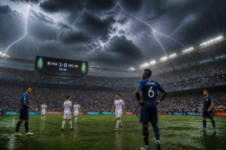 Tempestade interrompe partida França x Iraque na Copa do Mundo 2026