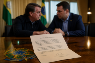 Bolsonaro oficializa Flávio como porta-voz em carta de apoio
