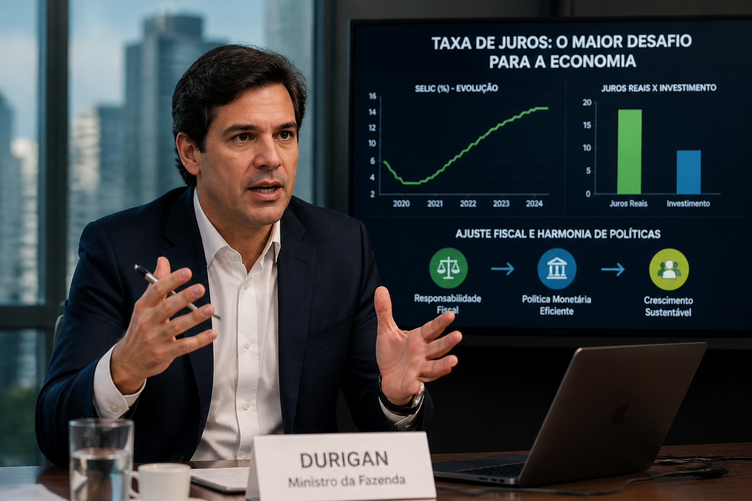 Durigan aponta juros altos como maior desafio da economia brasileira