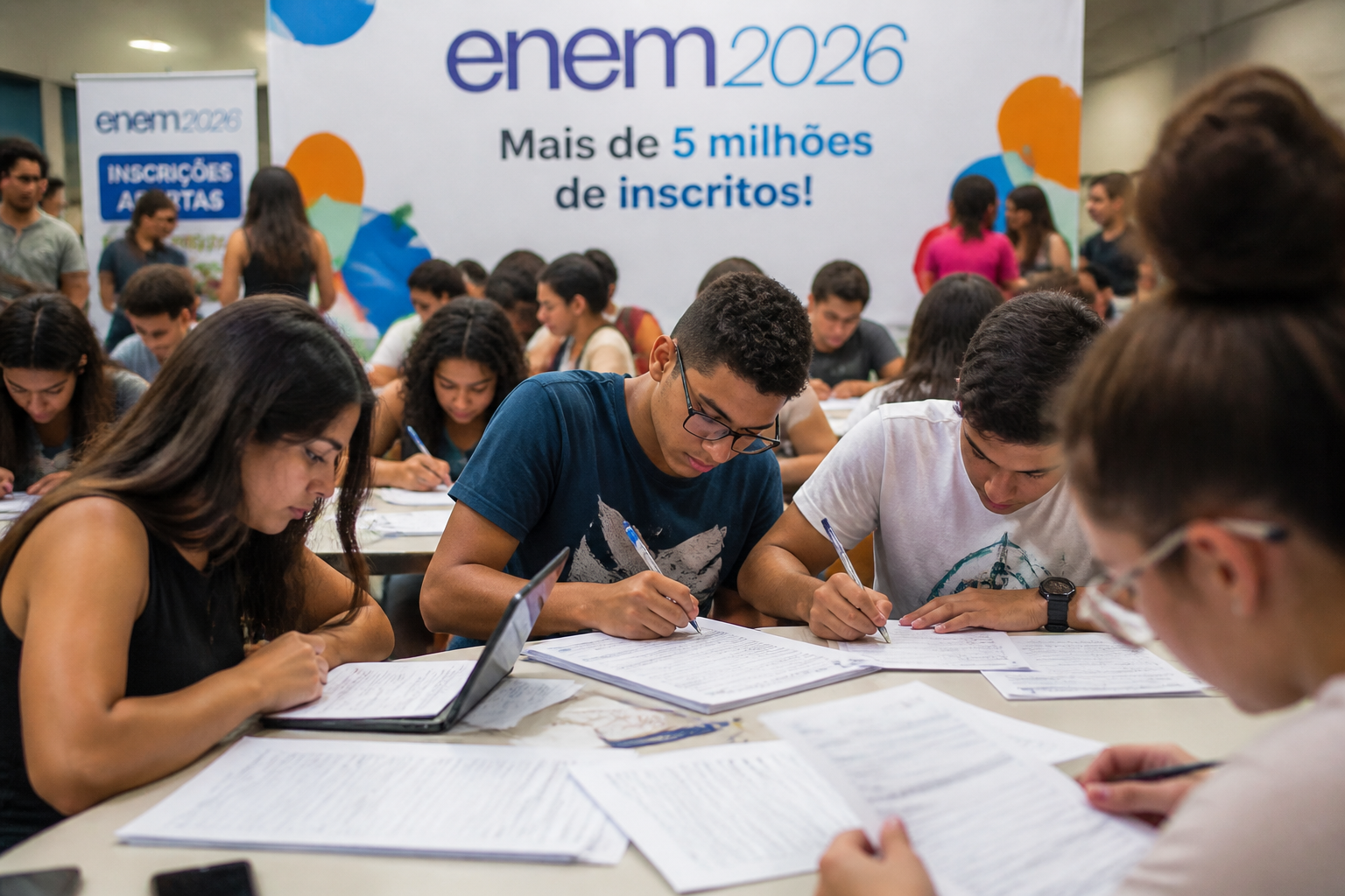 Enem 2026 registra mais de 5 milhões de inscritos