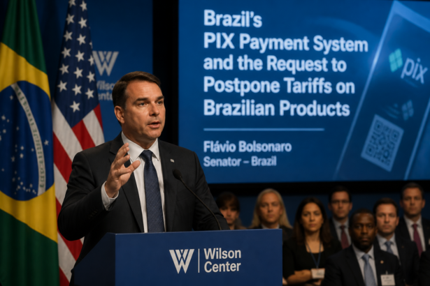 Flávio Bolsonaro defende o PIX e pede adiamento de tarifas nos EUA