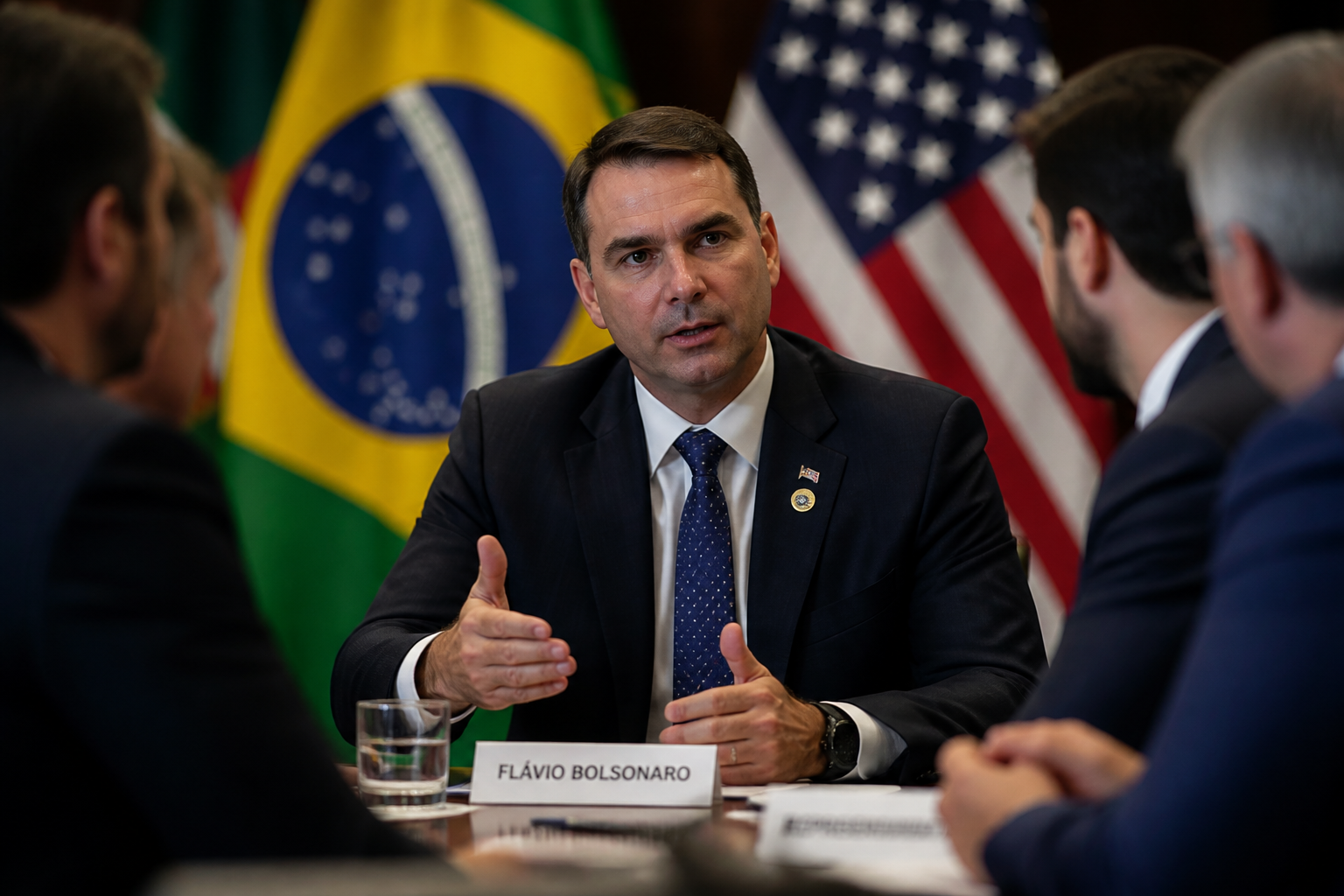 Flávio Bolsonaro sugere sanções em vez de tarifas dos EUA sobre Brasil