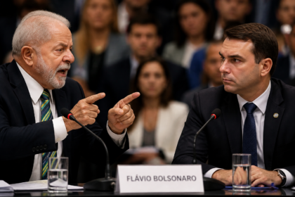 Lula e Flávio Bolsonaro em embate sobre tarifas dos EUA