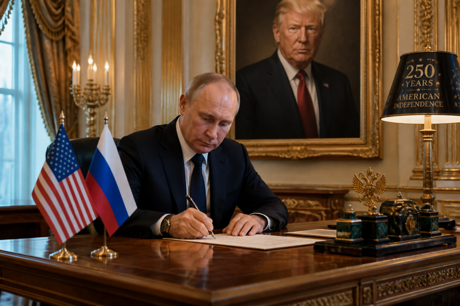 Putin parabeniza Trump pelos 250 anos da independência dos EUA