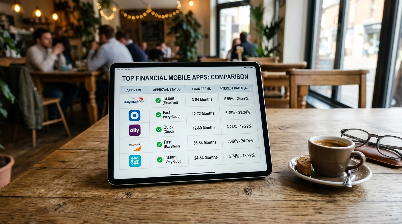 Comparativo de aplicativos em smartphone liberando empréstimo de 200 reais na hora via Pix