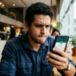 homem brasileiro verificando se credpix é confiável antes de contratar empréstimo pelo pix