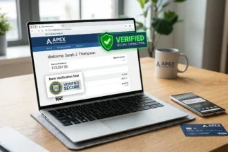 Conexão bancária segura e verificação digital contra golpes em empréstimo para negativado