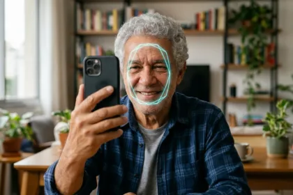 Profissional autônomo utilizando celular para acessar oportunidades na plataforma contrata mais brasil mei