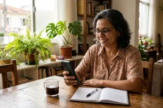 Consumidor brasileiro avaliando se a Crefisa é confiável para empréstimo pessoal